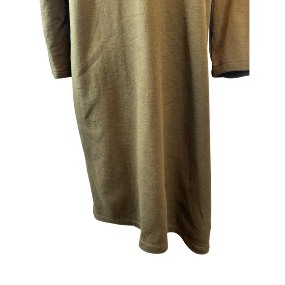 2/$30 Zara Trafaluc Medium Olive Green Flowy Long Sleeve Dress - Picture 7 of 13